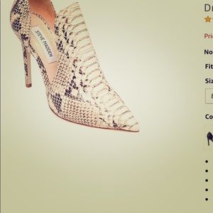 Steve Madden closed toe snakeskin heels